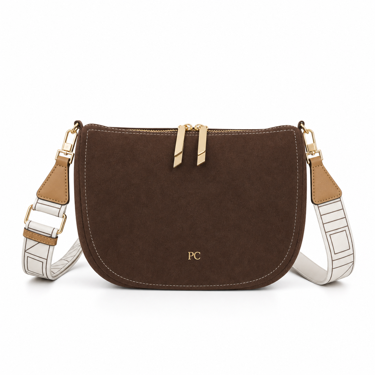 Classic Dumpling Shoulder Bag Dark Brown variant on white background