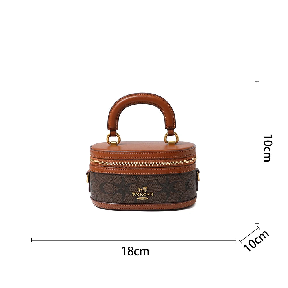 Contrasting Color Bucket Bag