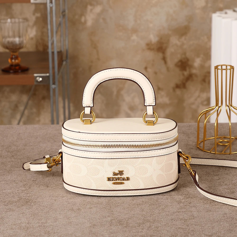 Contrasting Color Bucket Bag