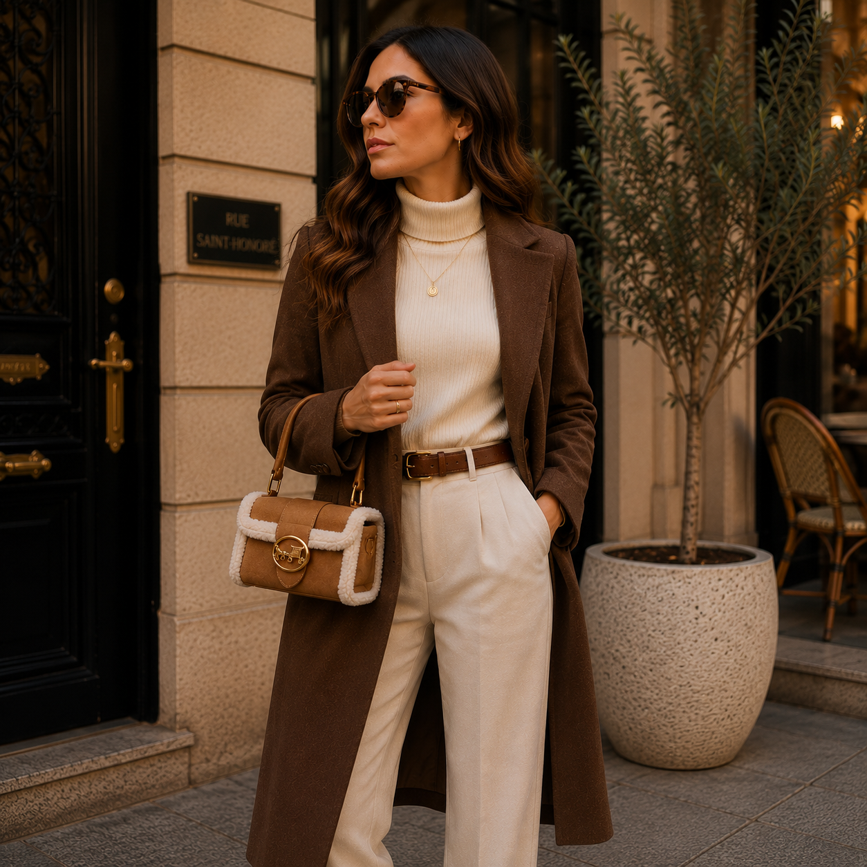Plush Square Crossbody Bag Luxury