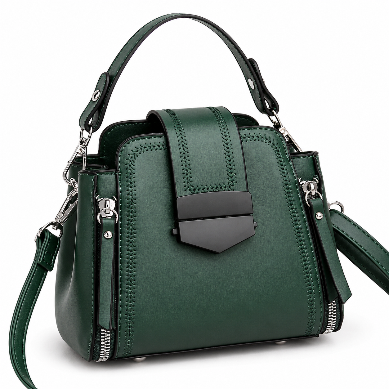 Stella Large Capacity Leather Crossbody Bag
