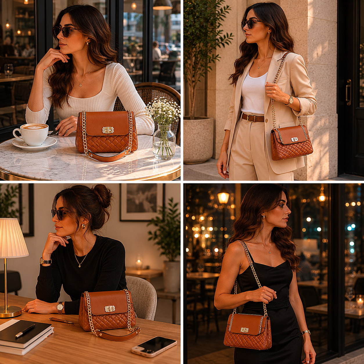 Gemma Patterned Crossbody Bucket Bag